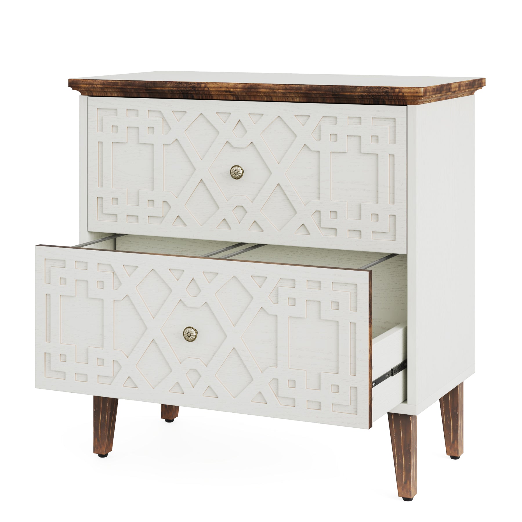 Wood File Cabinet, 2-Drawer Filing Cabinet Storage Cabinet Tribesigns